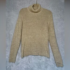 Gold Sparkly Turtleneck Sweater